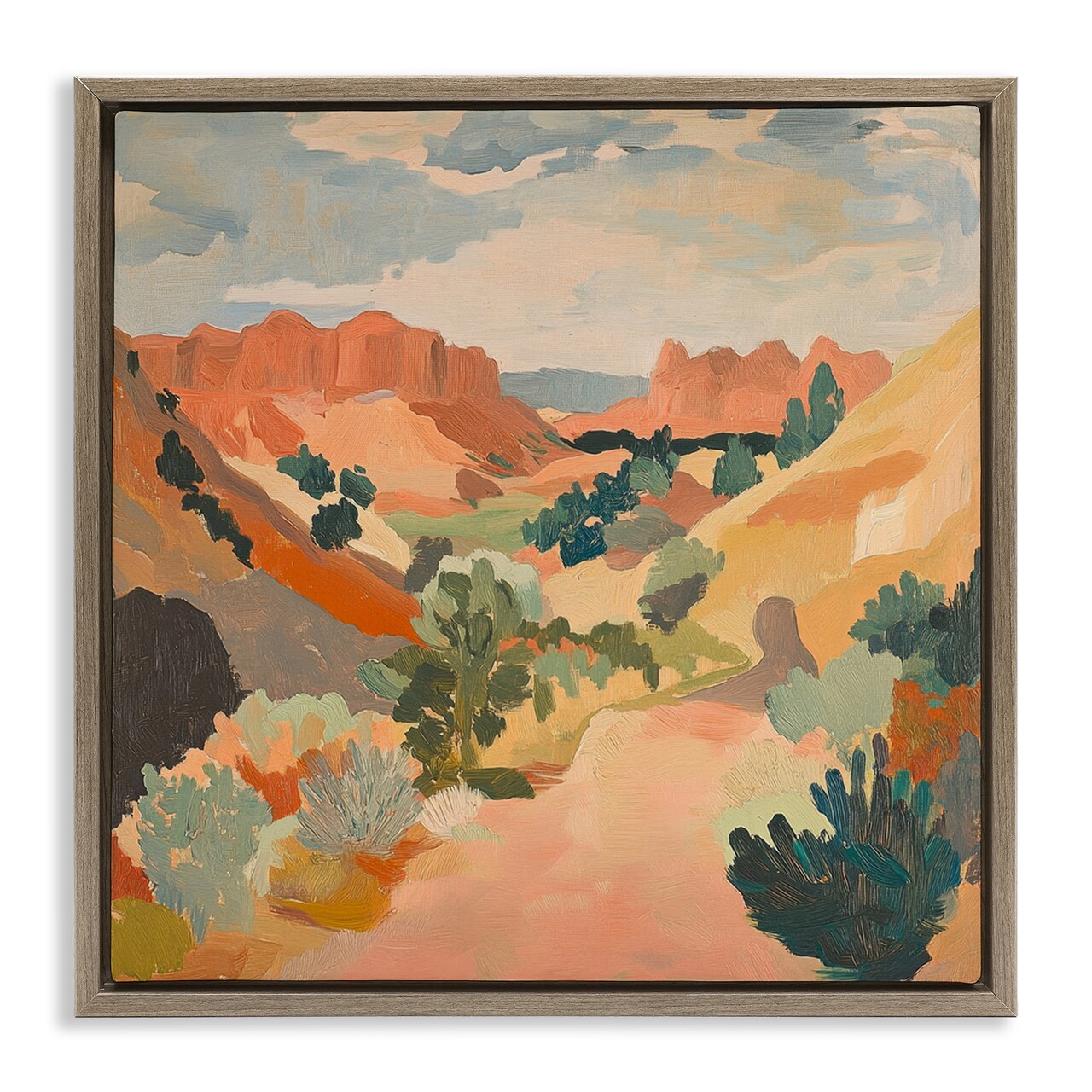 Stupell Industries Abstract Desert Scene Floating Frame, design by Petal Prints Design